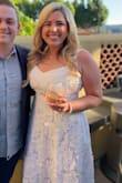 I wore this for one of my rehearsal dinner and I loved it! It was so flattering. I had to take the straps in but other than that it was so cute. - Paulina R.