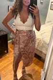 Love this skirt. So pretty and comfy. The pattern is beautiful. I paired it with the scalloped bodysuit. Very nice combo. As always, fast shipping and great customer service. - Elizabeth B.