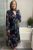 After looking and looking, I finally found the perfect dress to wear to my son's wedding! The theme is fall, whimsical, and he is wearing a rust colored suit, so we'll coordinate perfectly for our mom/son dance. This dress is very flattering! - Lona T.