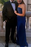 Such a great dress! Material is nice and the dress is well-made! The color was vibrant and rich-looking! Got so many compliments!! I also bought a satin scarf from Amazon to match, and it was perfect for a black tie wedding! - Rachel L.