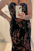 I recently wore this dress to a friend's wedding. I received lots of compliments on this dress. Definitely figure flattering. The fabric is so comfortable and drapes nicely. Not see thru at all. I had to have it hemmed, but that's expected when your 4'11. Highly recommended! I'm sure you will love it too! - Lori S.