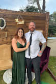 Beautiful dress! I got so many compliments! Dress is true to size. The fabric does not have any stretch to it, so keep that in mind. It also runs a bit long. I found myself stepping on it when I wasn't being careful. Would wear to a million other weddings! - Kayla O.