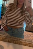 Love this shirt and wish they had it in more colors. It fits amazingly, typically wear a medium but like the large in this. - Samantha E.