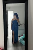 If you like more relaxed for then I say it is true to size, but I was hoping for more of a bodycon dress. It felt like extra fabric up around the dress. Very beautiful color, love how it almost looks shiny. - Vivianna M.