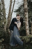 The dress fit and looked exactly as I expected it to. The skirt flowed beautifully and was so fun to dance in. Also, this denim color is to die for. - Lexie B.