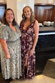 This dress is amazing! I wore it to a wedding and felt elegant and classy with the low cut neckline to show some cleavage, but flowy around the waist so you can still eat and dance and not feel restricted! The material was light and comfortable as well. The v-neck is deep, so if that's a deal breaker, this isn't the dress for you, but I paired it with nippies and felt beautiful all night! - Kailee J.
