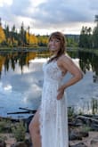 I loooved this dress!  I felt so amazing and so beautiful in this dress.  I didn't mind at all that it's see through.  The bodysuit was plenty of coverage for your parts ya don't want to show. - Natalie S.