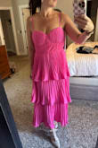 I'm OBSESSED with this dress! I purchased it to wear to a breast cancer benefit. It is very flattering and super comfortable! While my event isn't for a few weeks, I'm so looking forward to wearing it! - Lisa M.