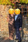 I ordered this dress knowing I would be 23 weeks pregnant at the time of the wedding and hoping that it would still fit. It fit like a glove! The material is so stretchy and forgiving. I was comfortable and felt glamorous! Definitely recommend! I am 5'8 and 165, and I ordered a size large. - Cathryn B.
