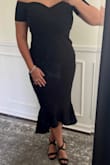 This dress is gorgeous! Very forgiving and does not ride down up top!!
Had a lot of give to it if needed!! Felt extremely confident and comfortable! - Kelly M.