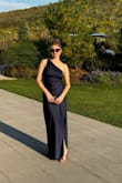 This dress is absolutely beautiful, and I got so many compliments. The quality is amazing and it fits me perfectly, I would say it is true to size. Overall, it was a comfortable dress, and the length was perfect for me with or without heels. I don't have a single complaint. - Lindsay B.
