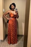 Took a chance & got it in XL to accommodate my bust - best choice. It fit perfectly. Loved the length, especially since I'm a taller lady! Numerous compliments (someone even thought I got it from David's Bridal lol). 10/10 - DâAmante W.