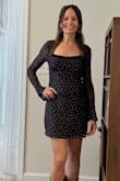 Adorable with a mix of casual and dressy, depending on your accessories.  A bit of a chest helps to fill out the top. I love this dress. - Ashley L.