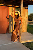 This dress was perfect for my cousin's wedding! The brown color was beautiful for an almost-fall wedding. I got lots of compliments and felt so comfortable in it, dancing the night away! - Eunice G.