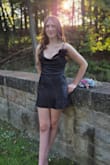 We bought this dress in the hot pink as well, and they are simply stunning little dresses. My daughter wore the black one for homecoming and added a cute little flower accent. We always trust Lulu's for our dress needs. Shipping was FAST, and the quality didn't disappoint. With that being said, it is a bit short. My daughter always wears shorts under her dresses, but this one was a must for shorts. - Noelle A.