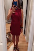 Really pretty dress. Would highly recommend! I received many compliments on, beautiful, vibrant crimson color. I fit both in the xxs, and xs. I decided to go with the xs simply because it was a touch longer. Otherwise,  not much difference in the overall fit. - Nicole F.