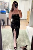 This dress fits great! It was looser than I expected for a medium. Super stretchy and very comfortable! - Megan P.