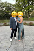 This dress was =%! The color and the fit were amazing. I am an apple shape, and this dress hit me just right to flatter me. I had so many compliments! - Aleece P.