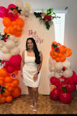 I wore this dress for my bridal shower; the fit was perfect and flattering! I ordered a size medium for reference - Michaela G.