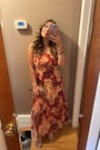 This dress was very comfortable and cute. It felt a little loose in the bust, but tight enough that it was not going to fall down. Worked great for an outdoor fall wedding! - Kaitlyn K.