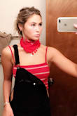This is the cutest bandanna ever. The Pom-poms are the best touch and make it so fun. There are so many ways to wear this too, can go around your neck or even in your hair. I went to a music festival and this was perfect for it I love it so much. - Lexi T.