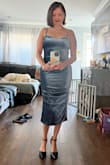 This dress was so comfy. And felt so nice on. The lines on this dress sat in all the right places. I have a little bit of a tummy, and the fabric was perfect. - Tara M.