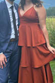 I found this dress perfect for a friend's early autumn outdoor wedding. The color, fabric, and tiered ruffles gave it an elevated look for the price. - Rachel W.