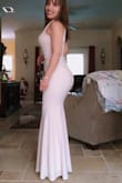 I wore this to a black tie event.  It was an amazing fit.  I had to have it taken up because it was too long.  But I received amazing compliments on this gown.  Even have friends asking where I got it.  Lulus.com   I have yet to be disappointed by any of my purchases.  Love Love Love this gown.  Highly recommend! - Angelina F.