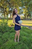 The xxs fit perfectly in the length and width. The color and fabric were stunning. So happy with this for our homecoming dance. - Cara G.