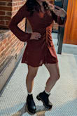 I purchased this dress because most of my dresses are too summery to wear now that it's officially fall, but it's still in the 80s where I live, so it's too hot for most fall fashion. This dress is perfect to wear out for fall activities! It's so comfy! - Kat T.