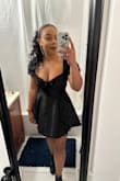I had a death to my 20s birthday dinner and this dress was perfect! My only qualm was the cleavage area was a bit much, but the overall fit and look of the dress *chef's kiss* I got so many compliments on the dress, and I'm waiting for an opportunity to wear it again! The fabric is definitely quality, and the flare of the dress adds a very feminine touch. The lace details at the top are also very cute! - Alysia F.