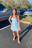 Love it.  Perfect for homecoming. Fits true to size.  Xs - Jaimie H.