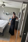 I love this dress. It's fully lined crepe fabric that is great quality for the price! It runs a little small but has a good stretch to it. The only problem is that the zipper is very hard to maneuver because it's small and the waistband is thicker. Customer service was wonderful! I called them to explain the zipper problem and exchanged it for another, but when that arrived with the same problem, they let me keep the dress but gave me a full refund! I am hoping to get a new, larger zipper put in it, and then it will be perfect! - FARICA M.