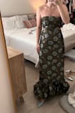 I so badly wanted this dress to work because it's so pretty and affordable! It fit well, except the top was just slightly too big. I would've been pulling it up all night. For reference I'm a B-ish cup, typically size small, 125lb, 5ft2. The back of the dress just grazed the floor with heels. - Savanah W.