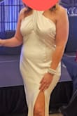 I wore this dress to a "white" themed Gala. Compared to all of the other dresses, I felt it was well made and comfortable.  Not sheer and very flattering.  This is not the best picture, but I did receive lots of compliments. - Marie L.
