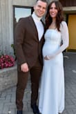 Dress fit perfectly with my 6 month baby bump. Tons of stretch in the dress, and length was perfect with heels. Very comfortable. - Jennifer T.
