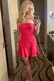 Bought this dress for my birthday dinner! Loved it! Color is nice and bright. - Kristin O.