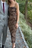 Perfect (and fun!) dress for an autumn outdoor wedding. Super comfortable and flattering material. Adjustable straps/tie on back make it easy to get the right fit. - Caroline M.