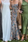 Absolutely LOVED this dress! I felt elegant and beautiful and I got SO MANY COMPLIMENTS!!! I will say I had to get hemmed and taken in a bit because I am short and on the petite side! Amazing quality and material - Lauren B.