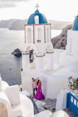 This is the most beautiful dress I have ever worn! The material is so soft and flowy, it is very high quality! It was the perfect feminine and romantic dress for our 20th anniversary photoshoot in Santorini! Look how it just twirls!! - Catherine R.
