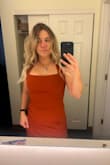 I loved the dress. The material was thick and very comfortable. I felt great in it all night. Received so many compliments on the color and fit. Wore a medium. - Toni-Anne S.