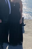 Went to a black tie optional wedding, and this gown was perfect. Long and flowing, and felt elegant in it. I added a little clip on a rhinestone piece in the center, and it looked amazing. - Lori E.