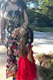 This dress is super flattering and stunning in person.  It is my favorite dress that I have ever purchased. Worth the cost. Buy size according to your measurements- no stretch- fit to bust/waist.  I wasn't able to wear a bra with this, but didn't need it. Looks even better than photo. Get it! - Susana R.