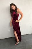 I am IN LOVE with this dress. I was really nervous because I ordered a medium when normally I would order a large but it fit beautifully. Color is fantastic, it hugs in all the right places, and it's so comfortable. The length was perfect to look classy with heels in photos but also short enough to be warn without shoes on the dance floor at a formal! - Taylor M.