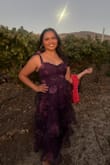 The dress material was better than expected and arrived faster than the eta. I'm so happy I bought this dress, and it fits with the back drop of the wedding. You should be able to loosen and tighten the bust in the back. - Dakota T.