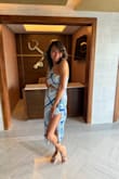 I wearer for my Caribbean trip and it was perfect. Fabric is satin so it doesn't get too hot. Love the dress cut and how did looked on me - Cindy M.