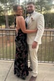 I didn't realize it was a velvet material when I bought it (my fault for not reading it). I have larger hips; it was a little snug but looked great. Definitely recommend wearing a good shapewear under it! - Sydni A.