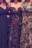 I bought this dress for a mid-October wedding, and I loved it! I ordered it in two sizes (small and medium) because some of the reviews said it ran a bit small. I went with my usual size (small), because it fit perfectly and felt super comfortable. I'm pretty short (5'1), so the dress hit just above my ankles. The bust fit well, but the straps didn't stay put. I had to adjust them a few times, especially after dancing, but I don't think it detracted from the dress. When I wear this dress again, I'll probably use a safety pin or something to keep the straps at the same length. Definitely recommend this dress! I received several compliments and felt so comfortable and pretty in this dress. :) - Meghan R.