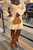 Love this dress fits me perfectly! Must buy asap. Love the color, and it's not too short. Small fits perfectly. - Shakeena R.