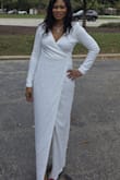 I really like how this dress fits on me. I had a change of mind at the last minute and decided to purchase this dress for my civil wedding. Best decision ever. The dress is so classy and simple. - ELIZABETH S.